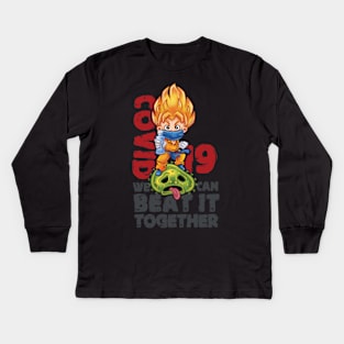 Goku - Covid 19 Kids Long Sleeve T-Shirt